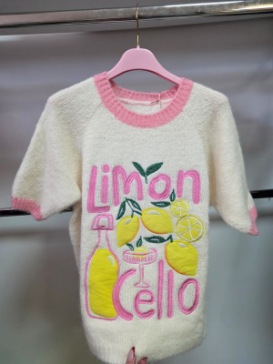 Пуловер с къс ръкав Limoncello