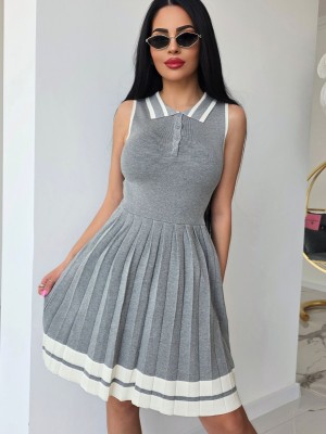 Рипс рокля  Grey Rib Dress