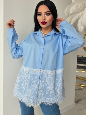 Риза Lady Lace в синьо