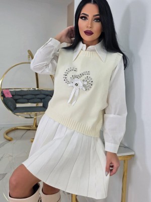 Ризка и елек с красвива декорация