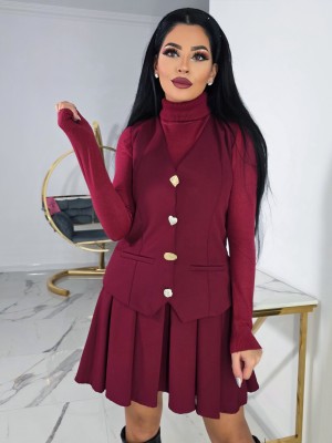 Рокля без ръкави Bordo