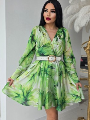 Рокля Green Print Dress