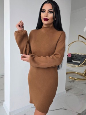 Рокля от плътно плетиво с кашмир