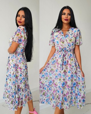 Рокля от шифон Flowers