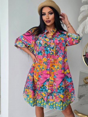 Рокля тип риза Capri Lemons