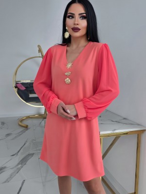 Стилна рокля Coral Elegance