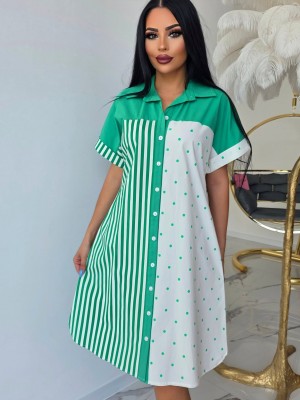 Свежа рокля тип риза Polka Dots