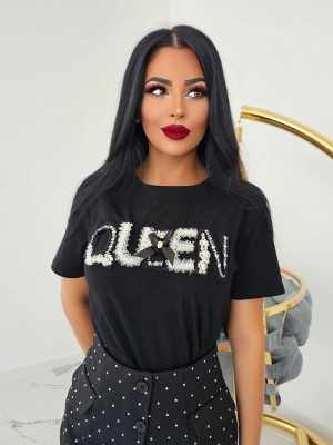 Тениска Queen в черно