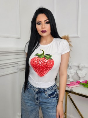 Вталена тениска Strawberry